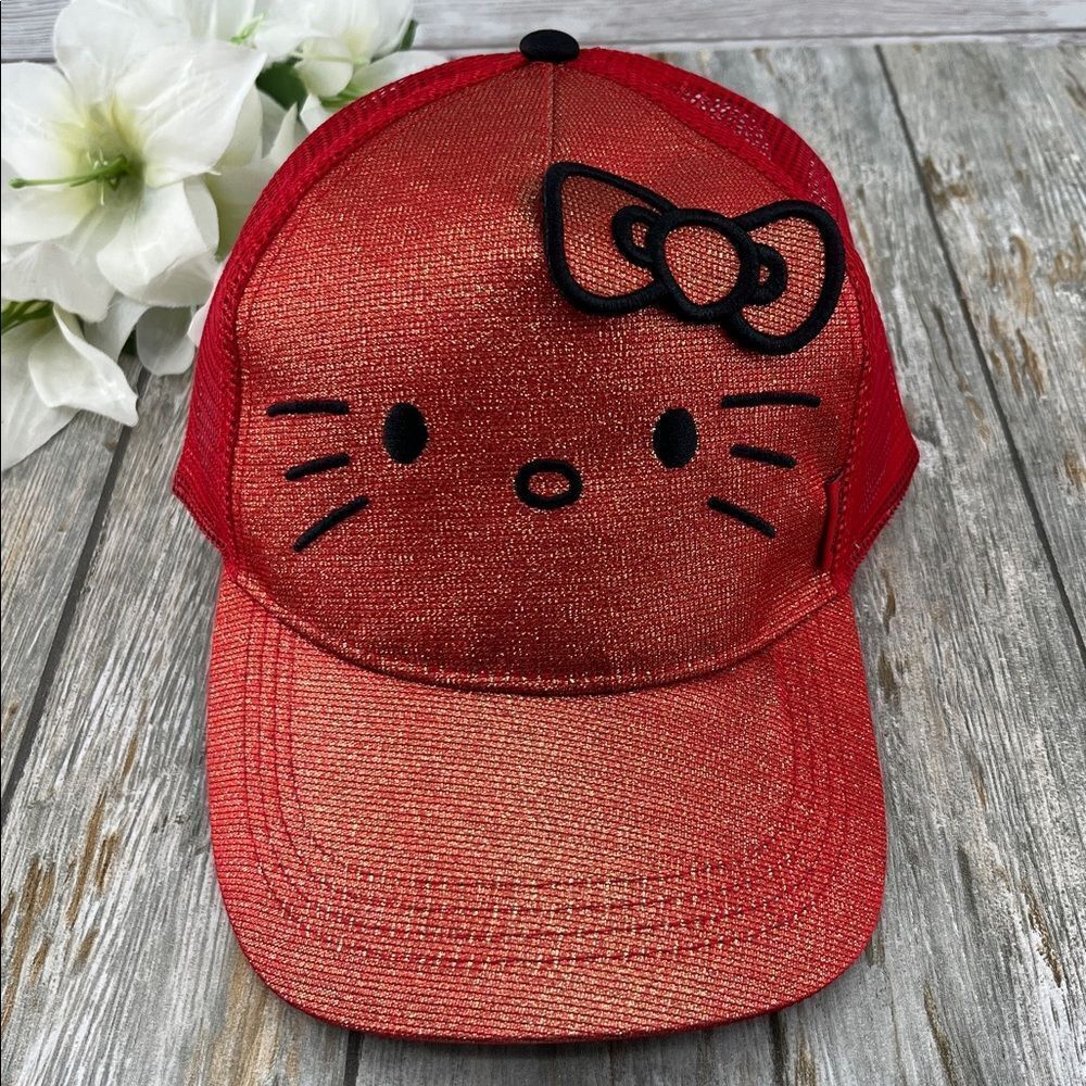 Hello Kitty Metallic Glittery Ball Cap Hat